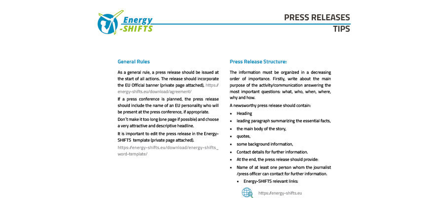 Press releases tips